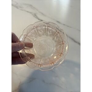 Vintage Jeannette Cherry Blossom Fruit Bowl Pink Depression Glass Set Of 2